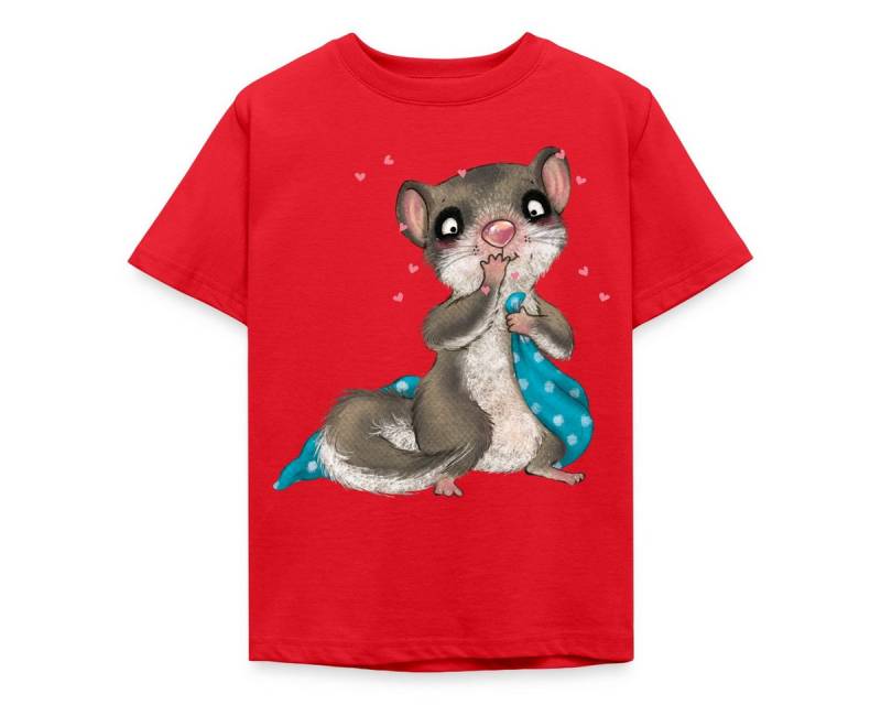 Spreadshirt T-Shirt Der kleine Siebenschläfer Schnuffeldecke Mit Herz Kinder T-Shirt (1-tlg) von Spreadshirt