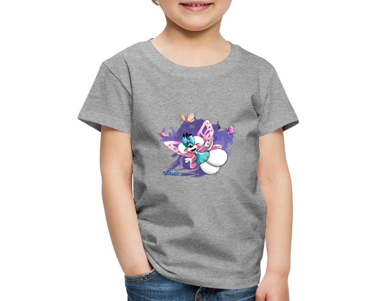 Spreadshirt T-Shirt Diddl Diddlina Mit Schmetterlingsflügeln Kinder Premium T-Shirt (1-tlg) von Spreadshirt