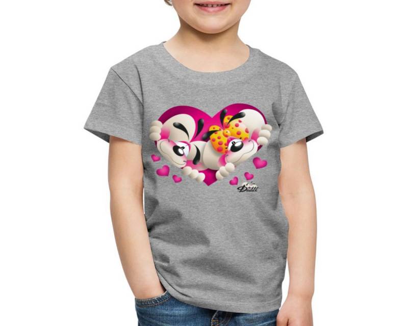Spreadshirt T-Shirt Diddl Und Diddlina Verliebt Kinder Premium T-Shirt (1-tlg) von Spreadshirt