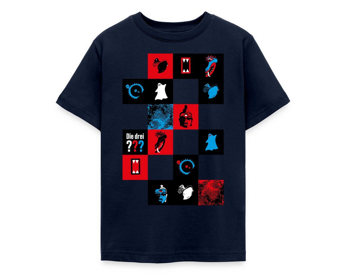 Spreadshirt T-Shirt Die Drei Fragezeichen Kacheldesign Teenager T-Shirt (1-tlg) von Spreadshirt