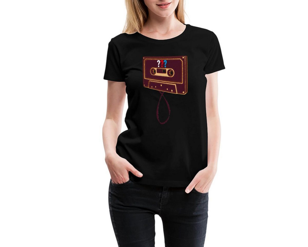 Spreadshirt T-Shirt Die Drei Fragezeichen Kassette Frauen Premium T-Shirt (1-tlg) von Spreadshirt