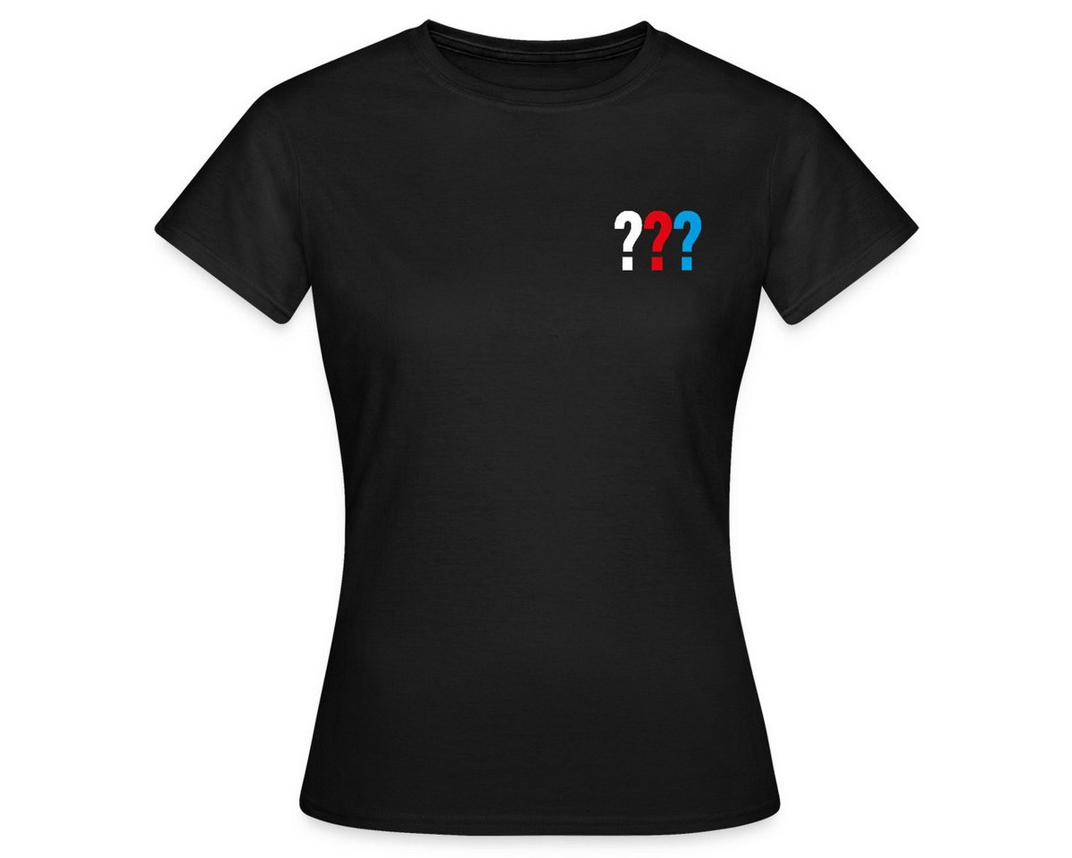 Spreadshirt T-Shirt Die Drei Fragezeichen Kleines Logo Frauen T-Shirt (1-tlg) von Spreadshirt