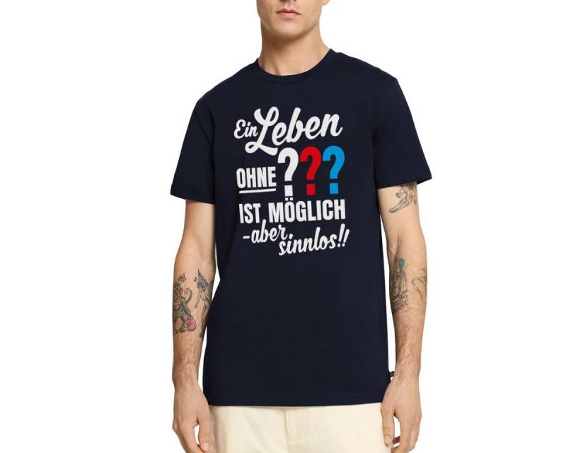 Spreadshirt T-Shirt Die Drei Fragezeichen Leben Ohne Ist Sinnlos Männer Premium T-Shirt (1-tlg) von Spreadshirt