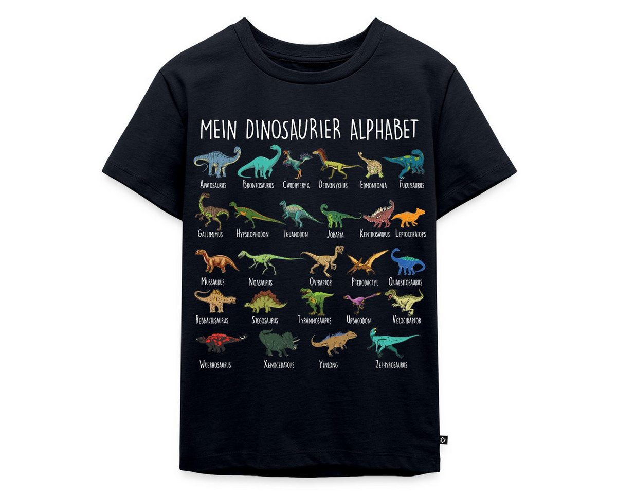 Spreadshirt T-Shirt Dinosaurier Alphabet Einschulung Kinder Premium T-Shirt (1-tlg) von Spreadshirt