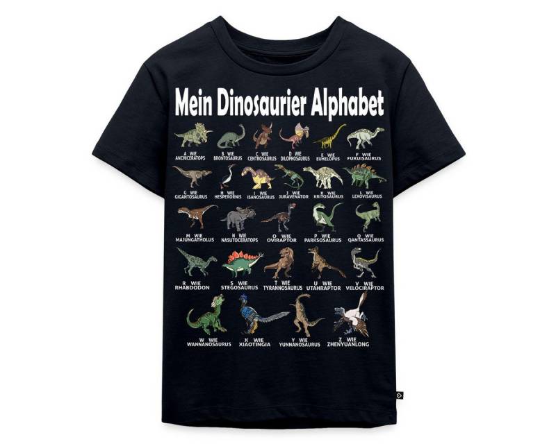 Spreadshirt T-Shirt Dinosaurier Alphabet Schulanfang Kinder Premium T-Shirt (1-tlg) von Spreadshirt