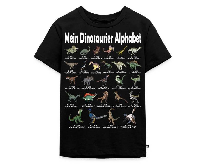 Spreadshirt T-Shirt Dinosaurier Alphabet Schulanfang Kinder Premium T-Shirt (1-tlg) von Spreadshirt