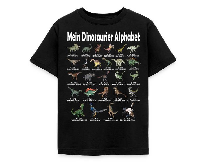 Spreadshirt T-Shirt Dinosaurier Alphabet Schulanfang Kinder T-Shirt (1-tlg) von Spreadshirt