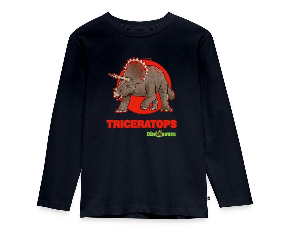 Spreadshirt T-Shirt Dinosaurier Triceratops Pflanzenfresser Kinder Premium Langarmshirt (1-tlg) von Spreadshirt