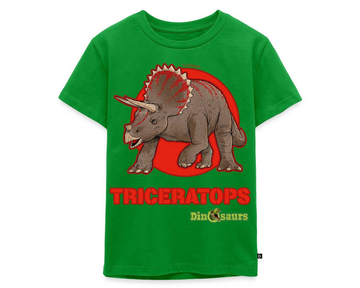 Spreadshirt T-Shirt Dinosaurier Triceratops Pflanzenfresser Kinder Premium T-Shirt (1-tlg) von Spreadshirt