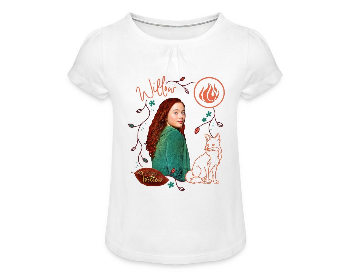 Spreadshirt T-Shirt Ein Mädchen Namens Willow Willow Mit Fuchs Rufus Mädchen T-Shirt Twist (1-tlg) von Spreadshirt