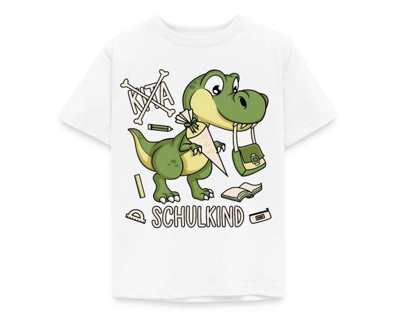 Spreadshirt T-Shirt Einschulung Schulkind 2025 Dinosaurier Dino Kinder T-Shirt (1-tlg) von Spreadshirt