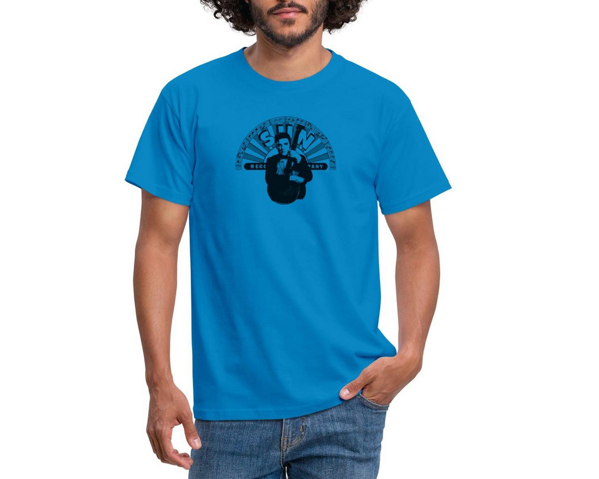 Spreadshirt T-Shirt Elvis Presley Elvis Mit Gitarre & Sun Records Logo Männer T-Shirt (1-tlg) von Spreadshirt
