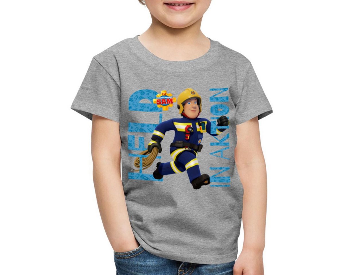 Spreadshirt T-Shirt Feuerwehrmann Sam™ Held In Aktion Cooles Design Kinder Premium T-Shirt (1-tlg) von Spreadshirt