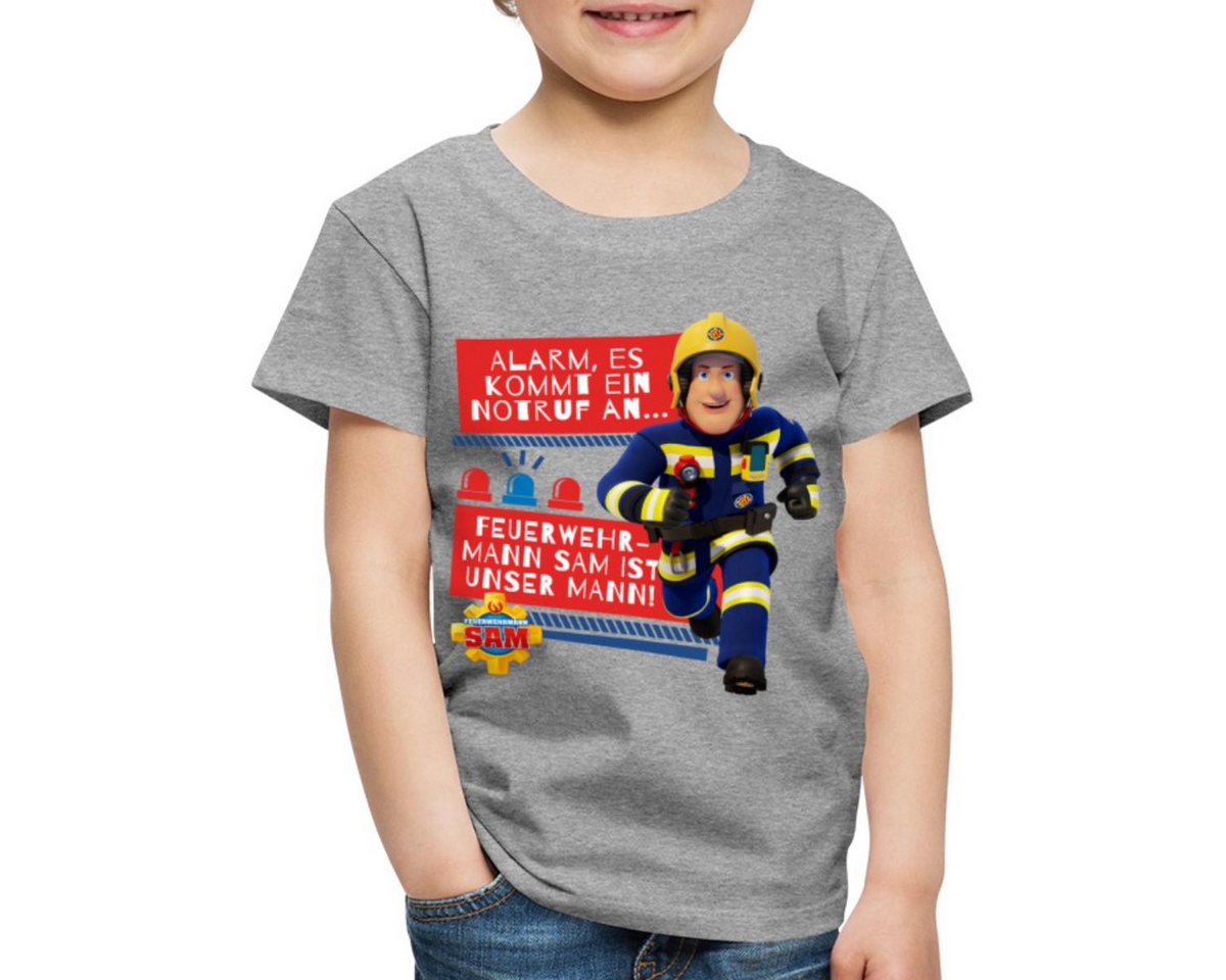 Spreadshirt T-Shirt Feuerwehrmann Sam™ Mit Text Vom Intro-Song Kinder Premium T-Shirt (1-tlg) von Spreadshirt