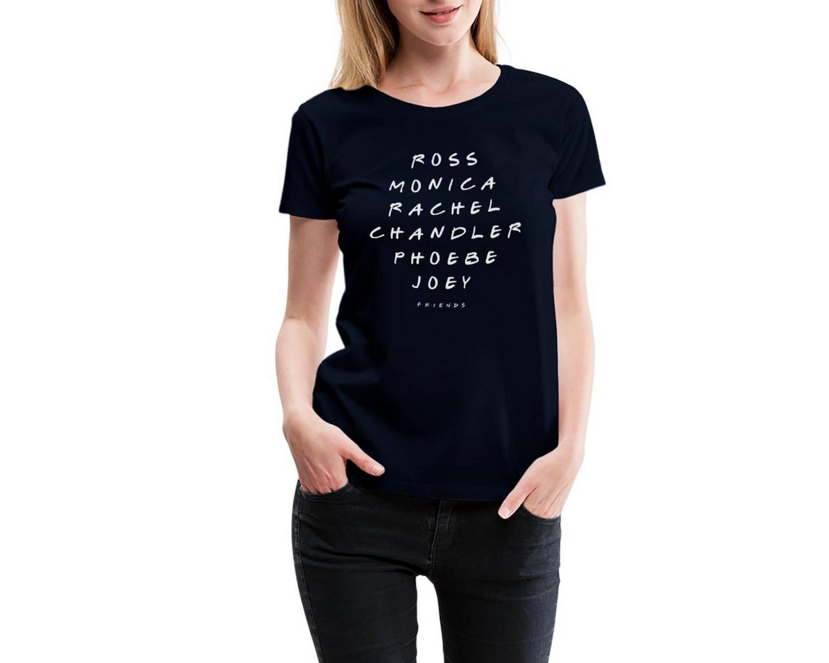 Spreadshirt T-Shirt Friends Ross Monica Rachel Chandler Phoebe Joey Frauen Premium T-Shirt (1-tlg) von Spreadshirt