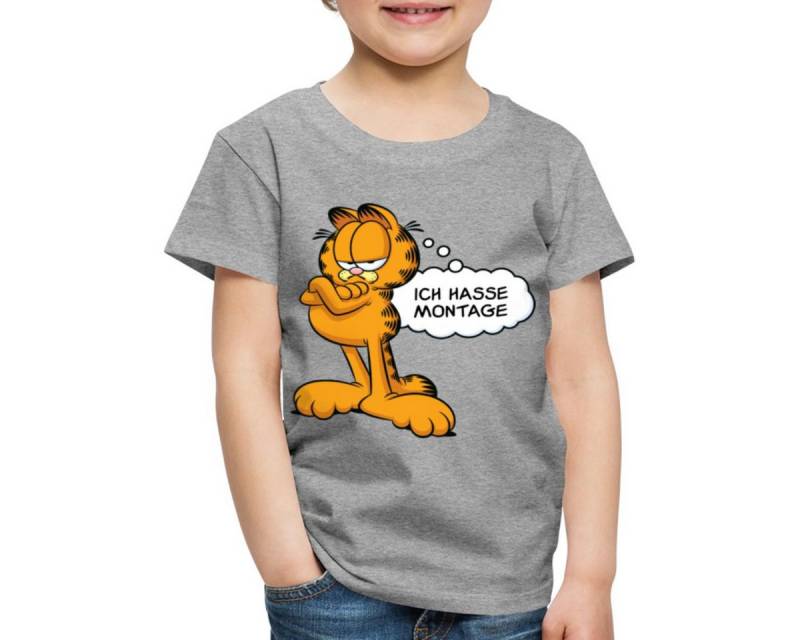 Spreadshirt T-Shirt Garfield Ich Hasse Montage Lustiger Spruch Kinder Premium T-Shirt (1-tlg) von Spreadshirt