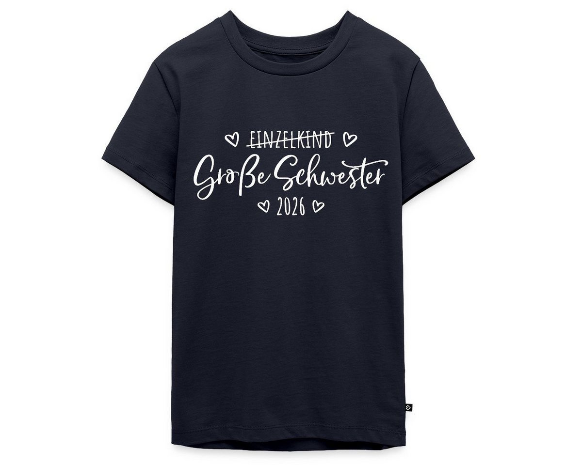 Spreadshirt T-Shirt Große Schwester 2026 Einzelkind Ende Herz Teenager Premium T-Shirt (1-tlg) von Spreadshirt