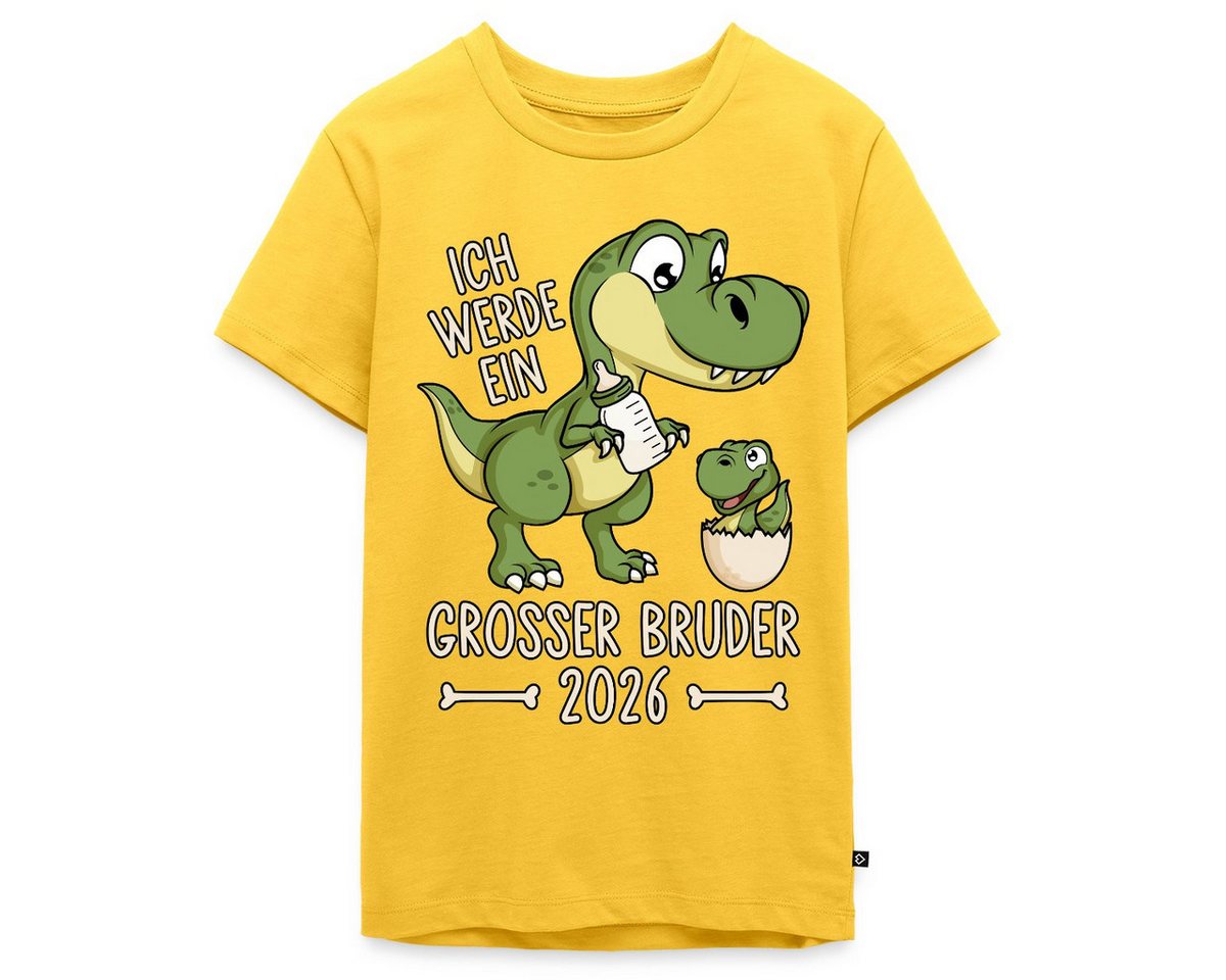 Spreadshirt T-Shirt Großer Bruder 2026 Ei Baby Dino Dinosaurier Teenager Premium T-Shirt (1-tlg) von Spreadshirt