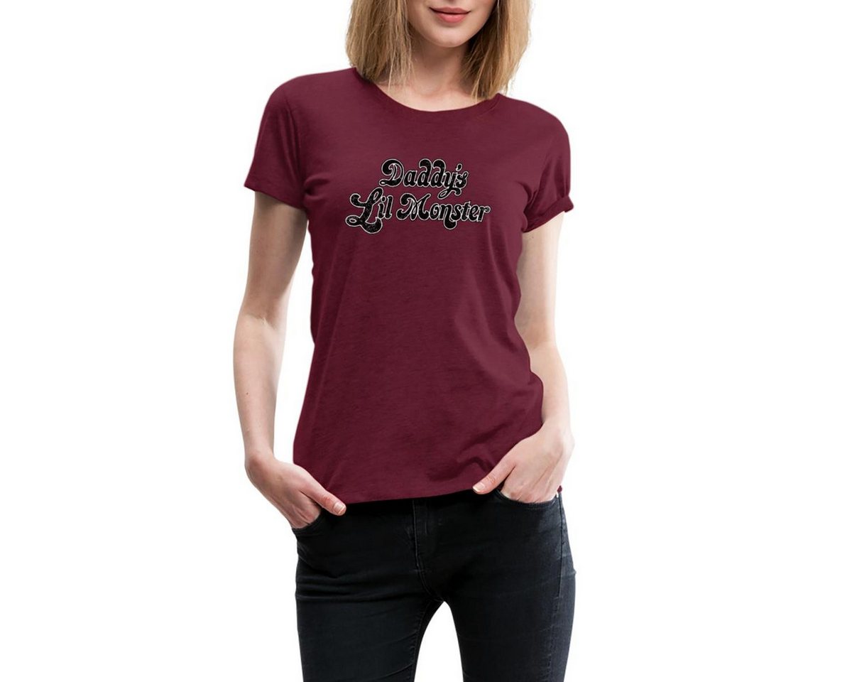 Spreadshirt T-Shirt Harley Quinn Daddy's Lil Monster Frauen Premium T-Shirt (1-tlg) von Spreadshirt