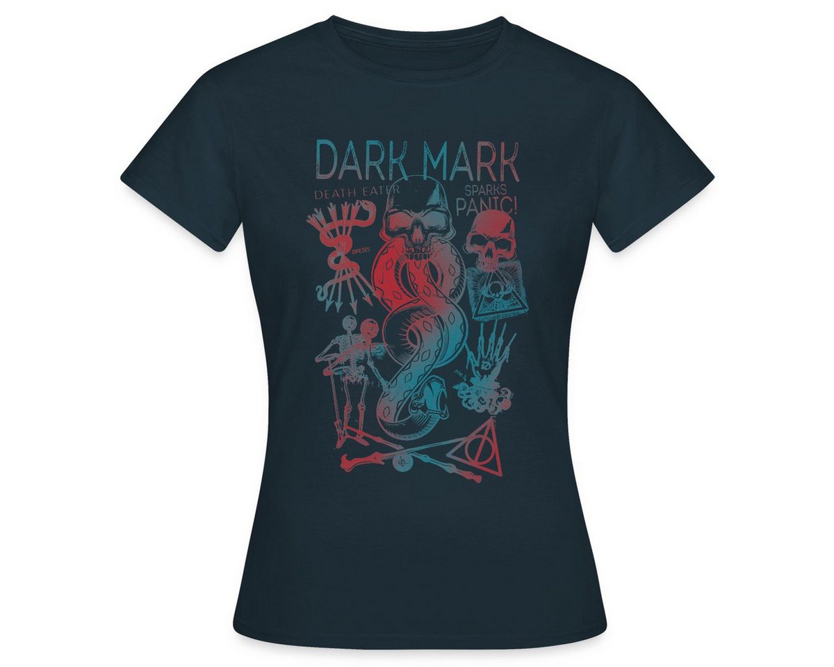 Spreadshirt T-Shirt Harry Potter Dunkles Mal & Horkruxe Design Frauen T-Shirt (1-tlg) von Spreadshirt