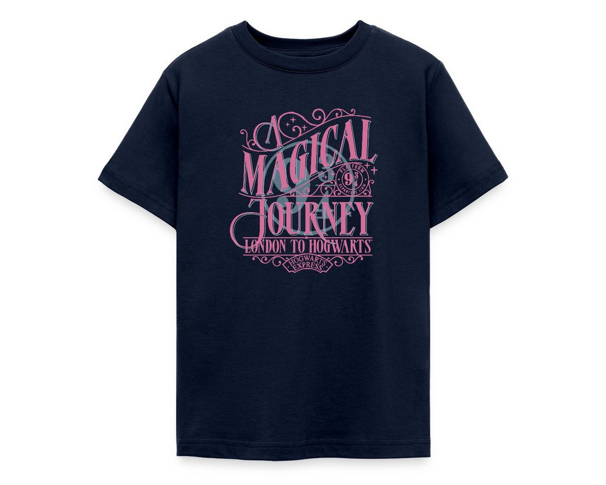 Spreadshirt T-Shirt Harry Potter Gleis 9 ¾ Design In Rosa & Blau Teenager T-Shirt (1-tlg) von Spreadshirt