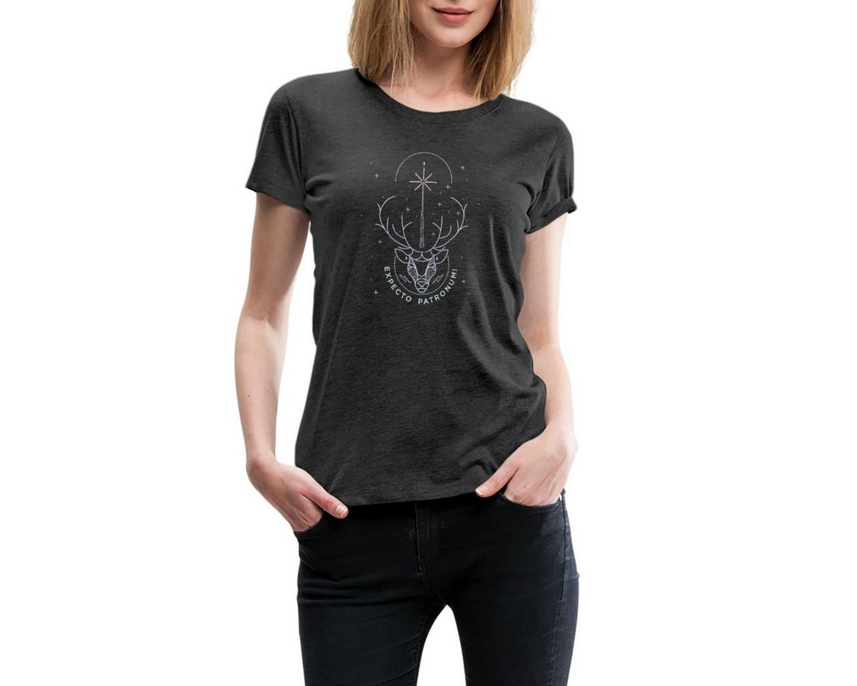 Spreadshirt T-Shirt Harry Potter Hirsch Expecto Patronum Frauen Premium T-Shirt (1-tlg) von Spreadshirt