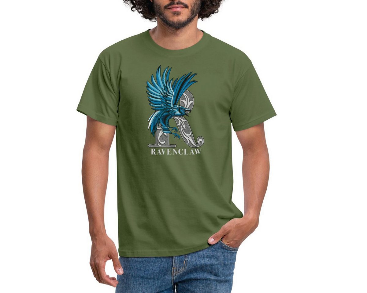 Spreadshirt T-Shirt Harry Potter Ravenclaw Silver Monochrom Männer T-Shirt (1-tlg) von Spreadshirt