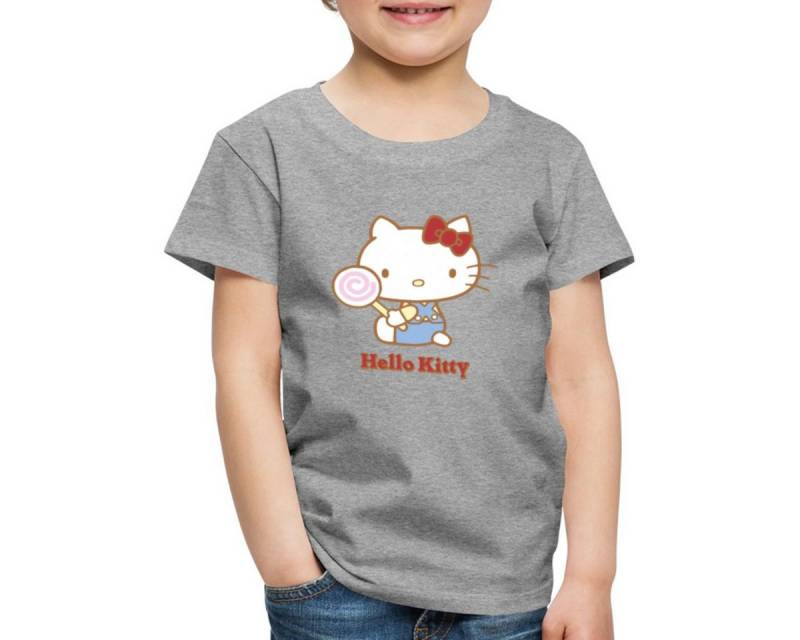 Spreadshirt T-Shirt Hello Kitty Mit Lollipop Kinder Premium T-Shirt (1-tlg) von Spreadshirt