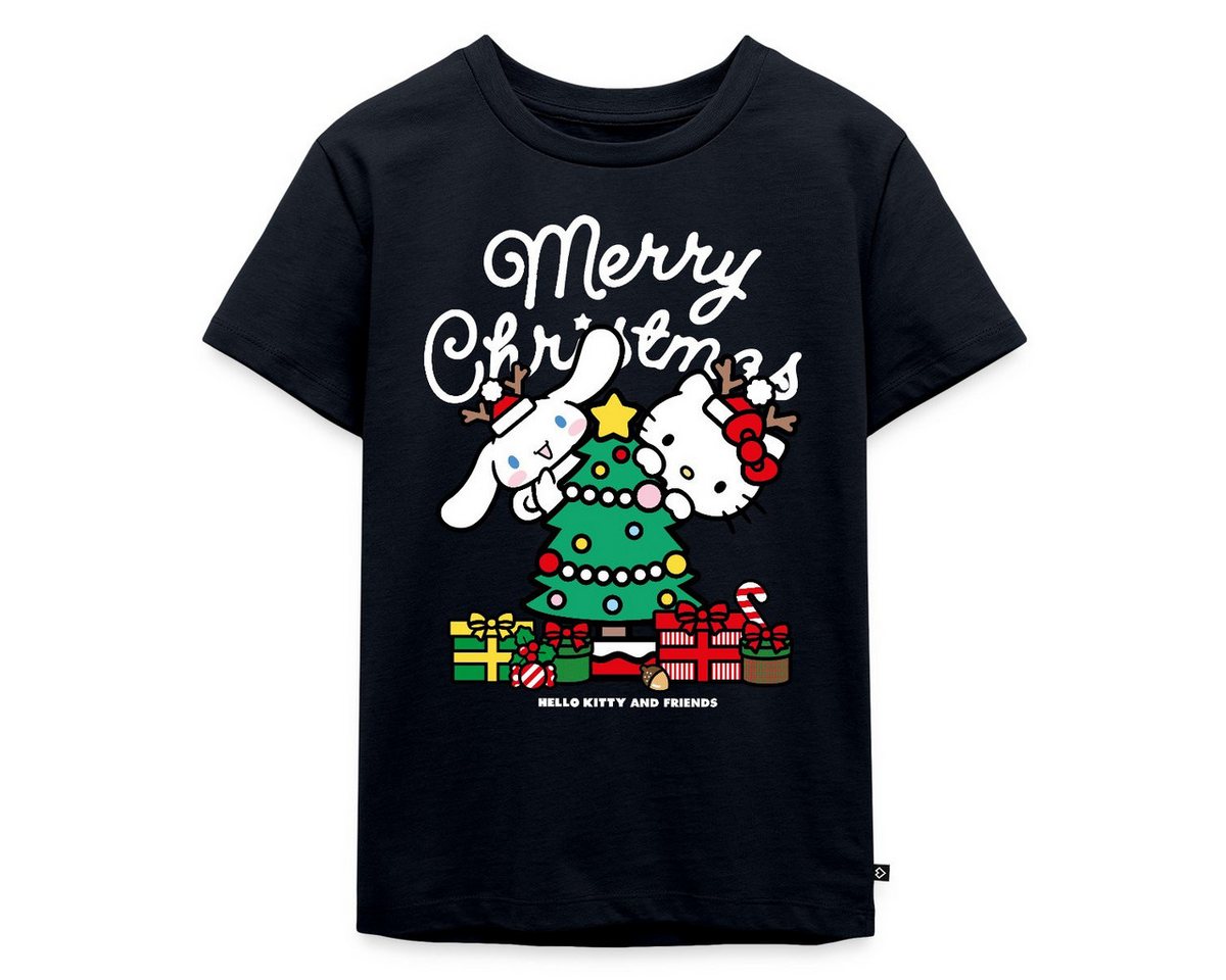Spreadshirt T-Shirt Hello Kitty Und Cinnamoroll Weihnachten Kinder Premium T-Shirt (1-tlg) von Spreadshirt