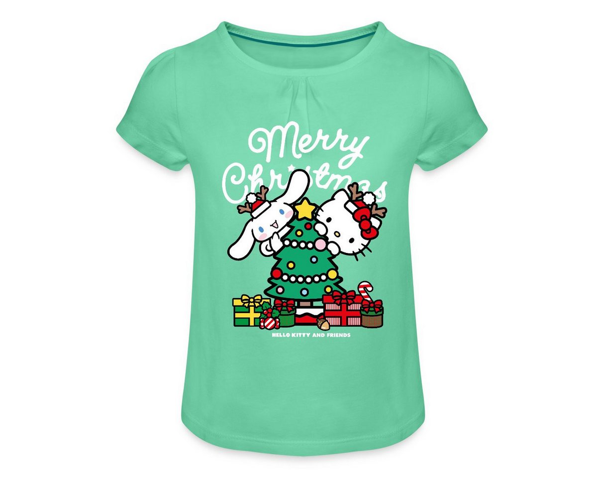 Spreadshirt T-Shirt Hello Kitty Und Cinnamoroll Weihnachten Mädchen T-Shirt Twist (1-tlg) von Spreadshirt