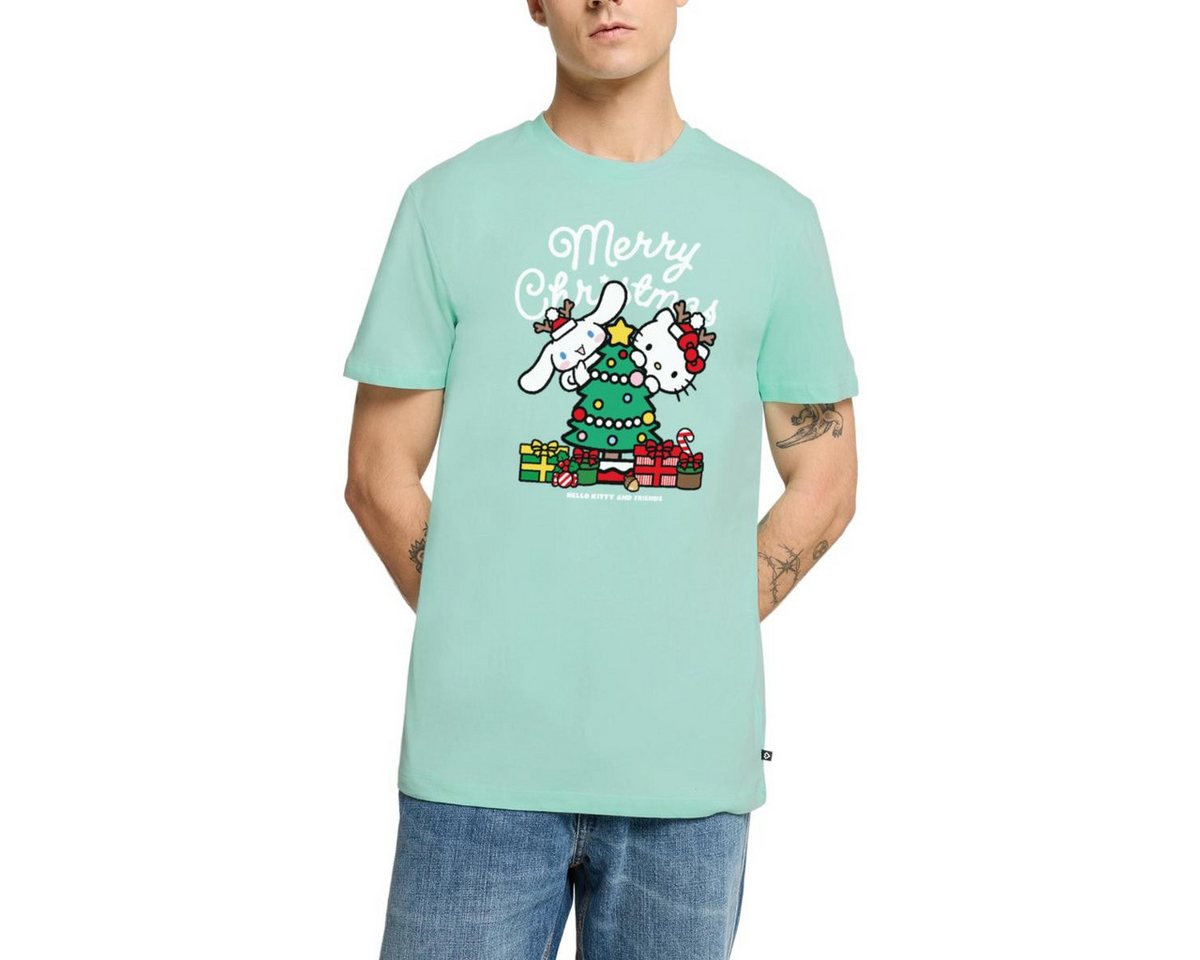 Spreadshirt T-Shirt Hello Kitty Und Cinnamoroll Weihnachten Männer Premium T-Shirt (1-tlg) von Spreadshirt