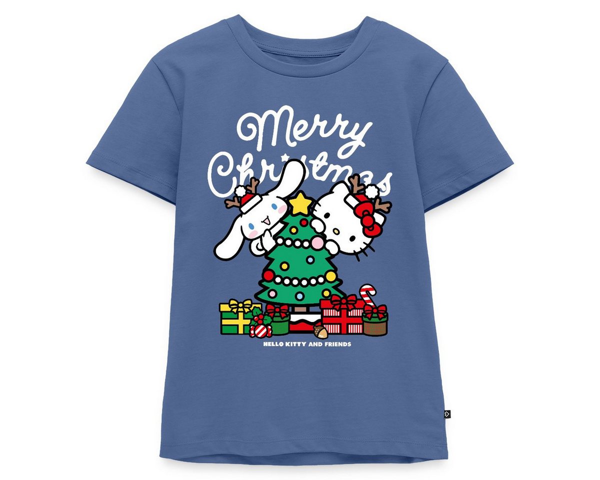 Spreadshirt T-Shirt Hello Kitty Und Cinnamoroll Weihnachten Kinder Premium T-Shirt (1-tlg) von Spreadshirt