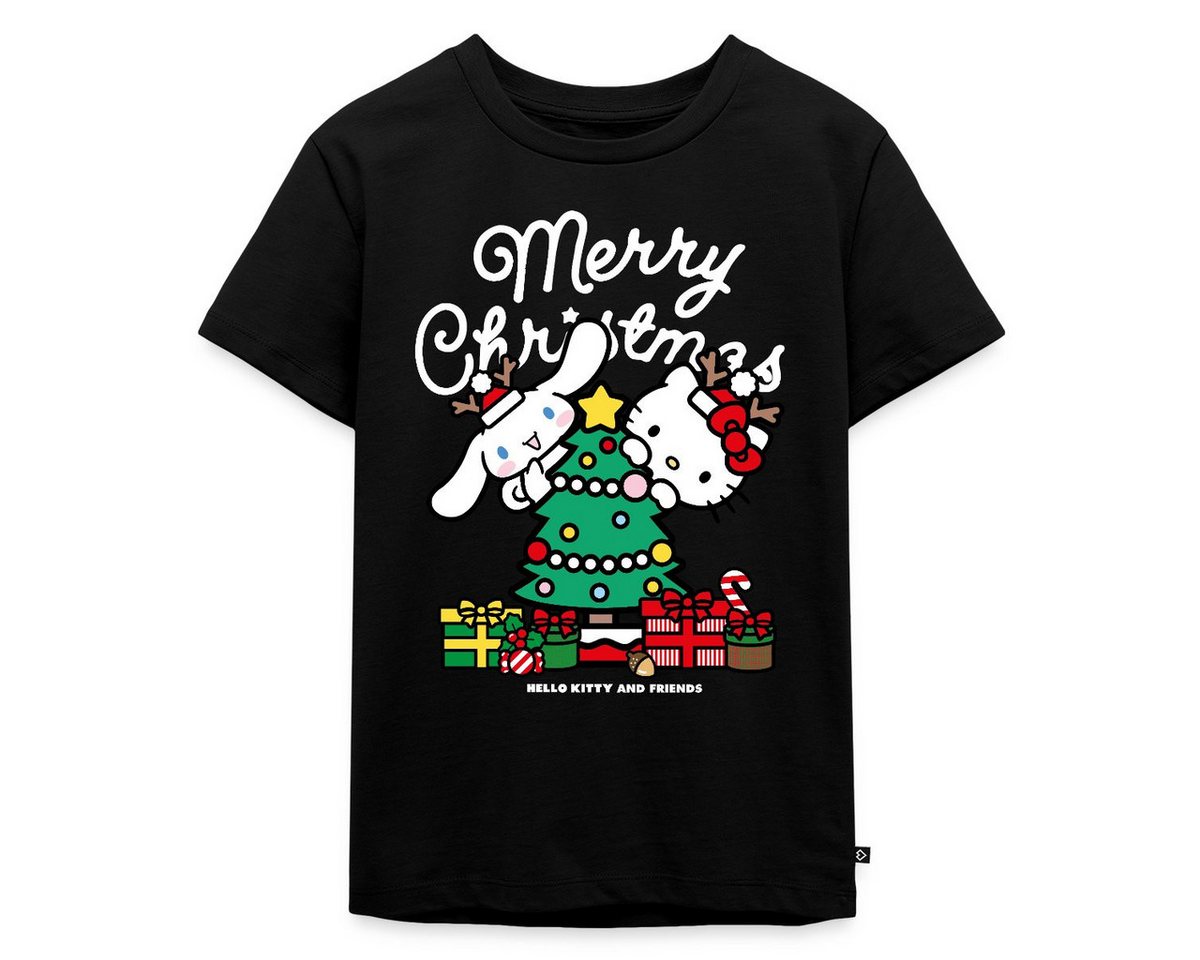 Spreadshirt T-Shirt Hello Kitty Und Cinnamoroll Weihnachten Kinder Premium T-Shirt (1-tlg) von Spreadshirt