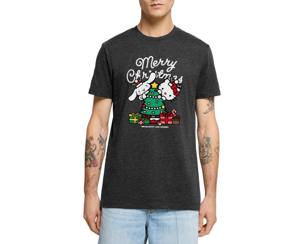 Spreadshirt T-Shirt Hello Kitty Und Cinnamoroll Weihnachten Männer Premium T-Shirt (1-tlg) von Spreadshirt