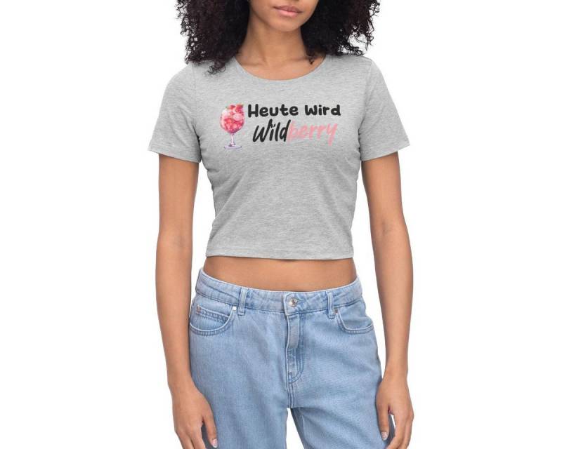 Spreadshirt T-Shirt Heute Wird Wildberry Lillet Sommer Sonne Vibes Crop Top (1-tlg) von Spreadshirt