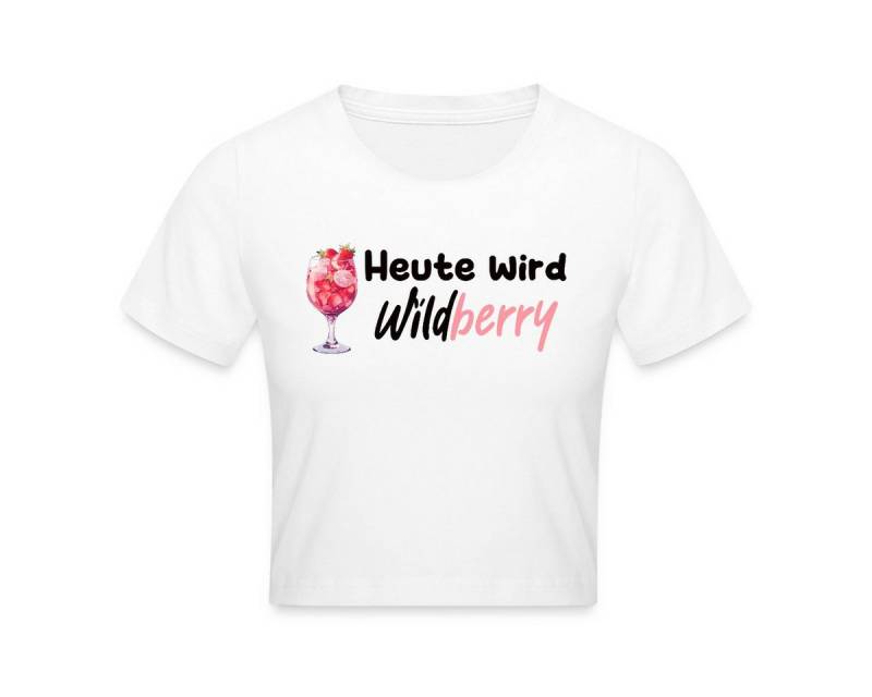 Spreadshirt T-Shirt Heute Wird Wildberry Lillet Sommer Sonne Vibes Crop Top (1-tlg) von Spreadshirt