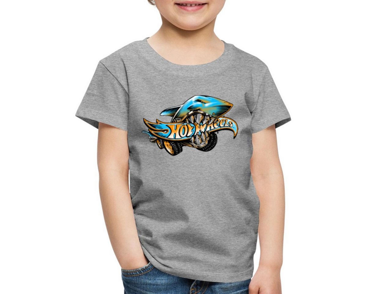 Spreadshirt T-Shirt Hot Wheels Logo Mit Hai Kinder Premium T-Shirt (1-tlg) von Spreadshirt