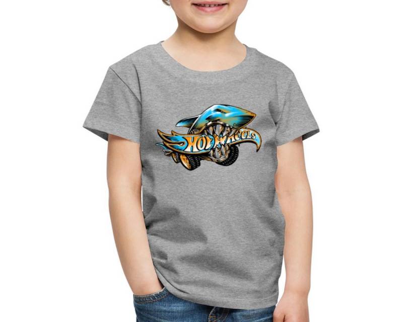Spreadshirt T-Shirt Hot Wheels Logo Mit Hai Kinder Premium T-Shirt (1-tlg) von Spreadshirt