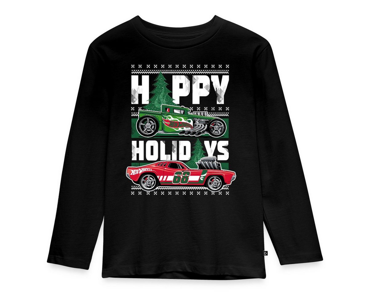 Spreadshirt T-Shirt Hot Wheels Weihnachten Ugly Christmas Holidays Kinder Premium Langarms (1-tlg) von Spreadshirt