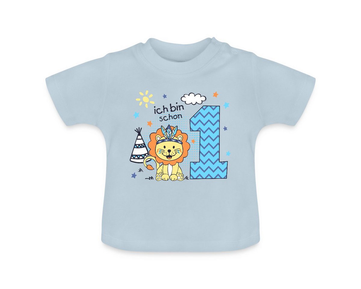 Spreadshirt T-Shirt Ich Bin Schon 1 Löwe Geburtstag Geschenk Baby Bio-T-Shirt mit Rundhals (1-tlg) von Spreadshirt
