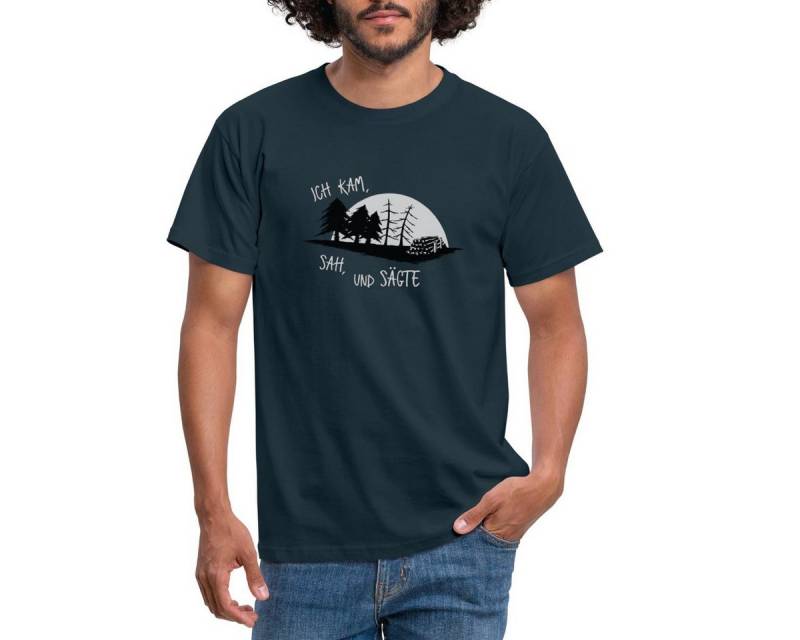 Spreadshirt T-Shirt Ich Kam Sah Und Sägte Forstwirt Spruch Männer T-Shirt (1-tlg) von Spreadshirt