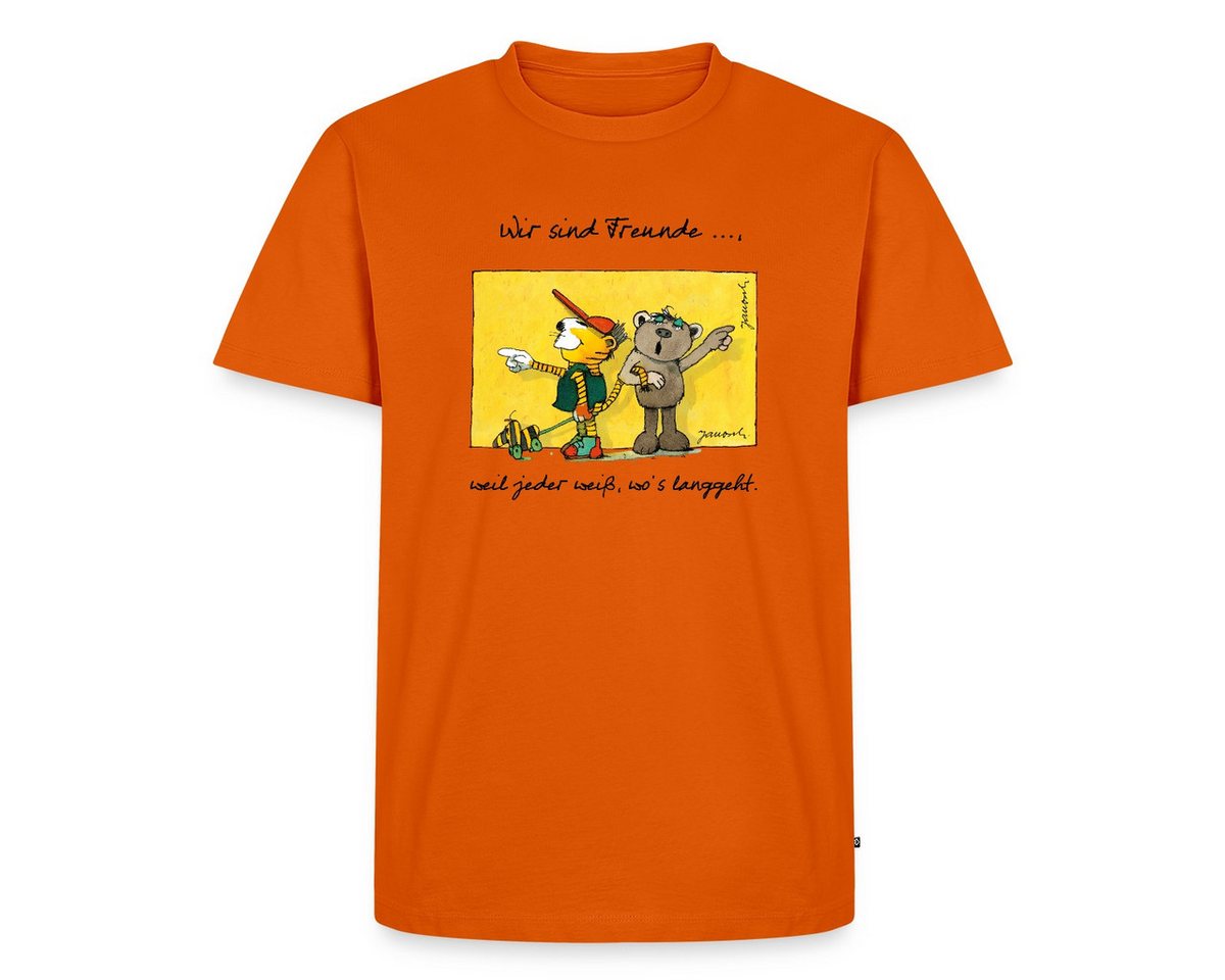 Spreadshirt T-Shirt Janosch Bär Tiger Tigerente Wir Sind Freunde Männer Premium T-Shirt (1-tlg) von Spreadshirt