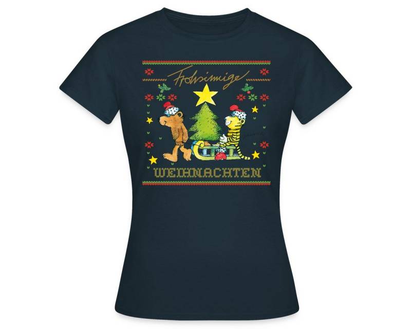 Spreadshirt T-Shirt Janosch Frohsinnige Weihnachten Ugly Christmas Frauen T-Shirt (1-tlg) von Spreadshirt
