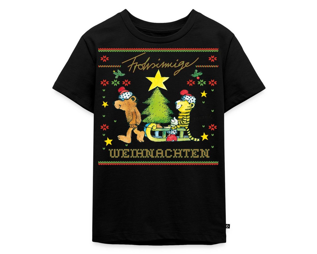 Spreadshirt T-Shirt Janosch Frohsinnige Weihnachten Ugly Christmas Kinder Premium T-Shirt (1-tlg) von Spreadshirt