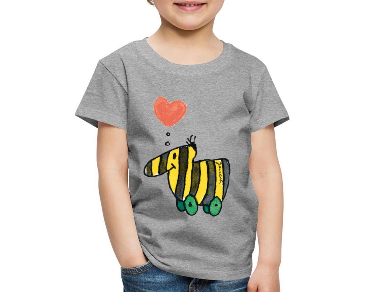 Spreadshirt T-Shirt Janosch Große Tigerente Mit Herz Liebe Kinder Premium T-Shirt (1-tlg) von Spreadshirt