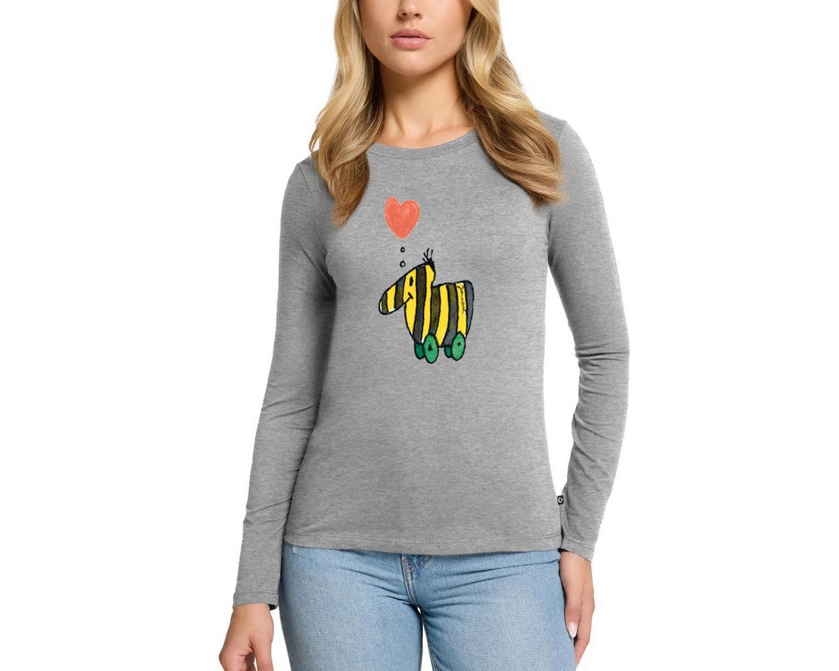 Spreadshirt T-Shirt Janosch Große Tigerente Mit Herz Liebe Premium Langarmshirt Damen (1-tlg) von Spreadshirt