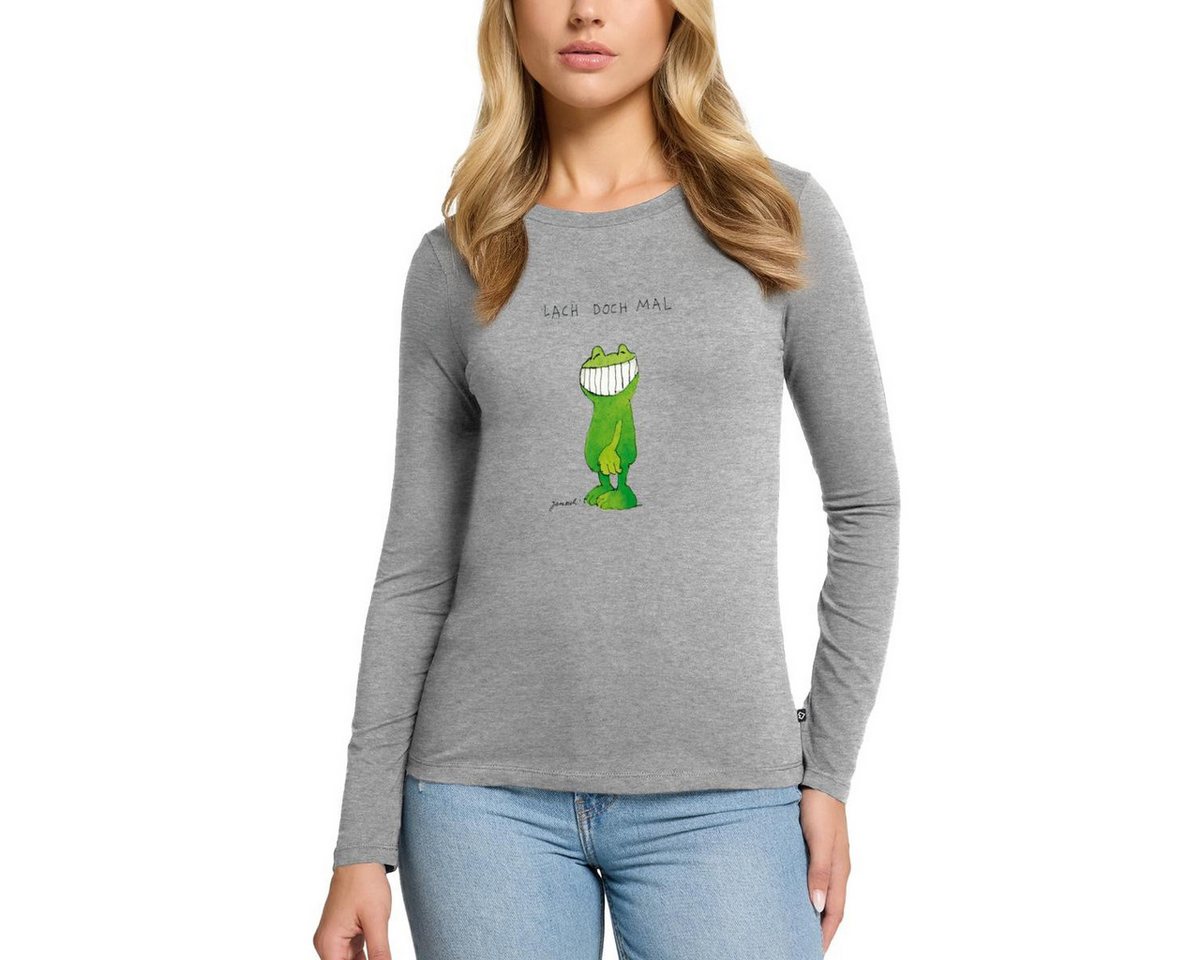 Spreadshirt T-Shirt Janosch Günter Kastenfrosch Lach Doch Mal Premium Langarmshirt Damen (1-tlg) von Spreadshirt