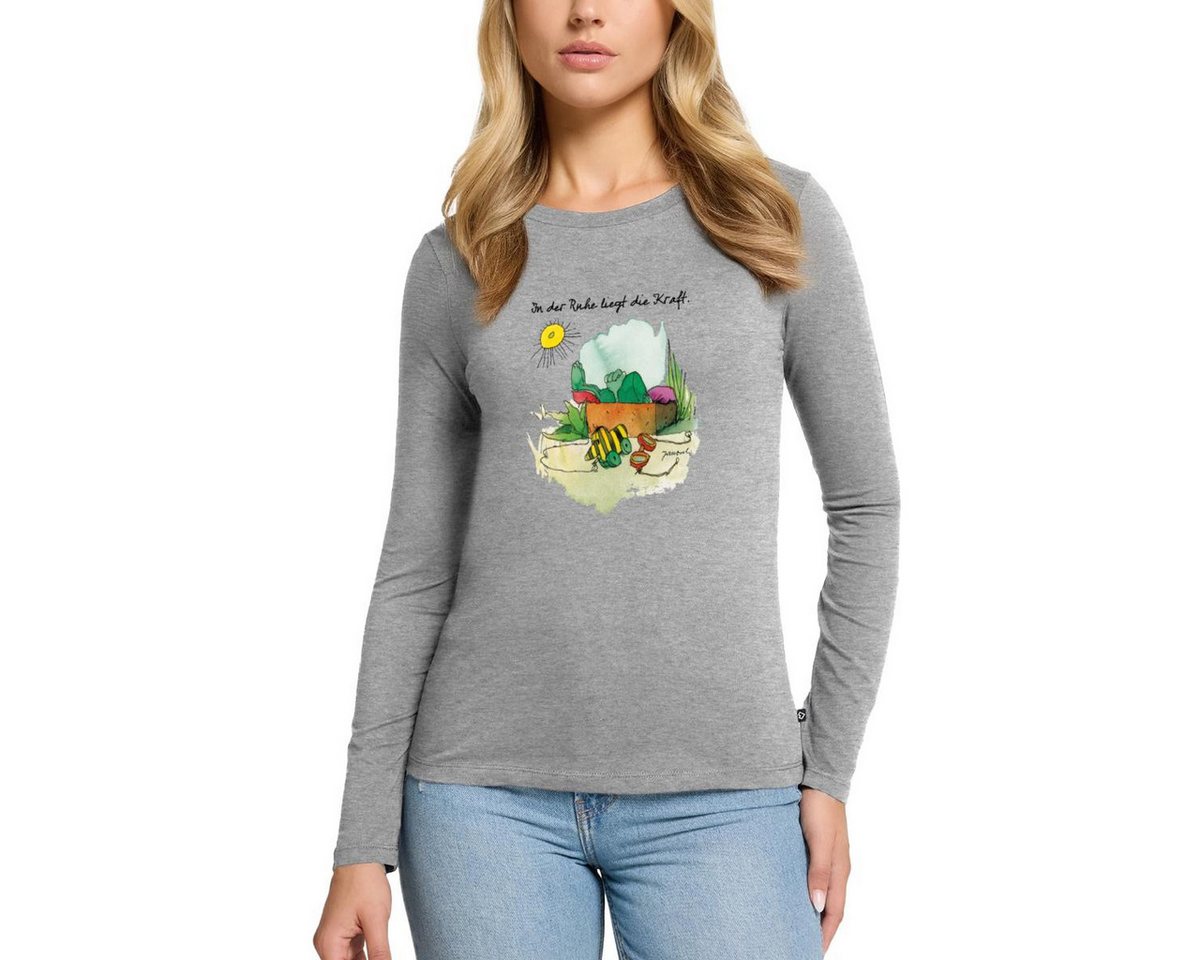 Spreadshirt T-Shirt Janosch Günter Kastenfrosch Tigerente Premium Langarmshirt Damen (1-tlg) von Spreadshirt