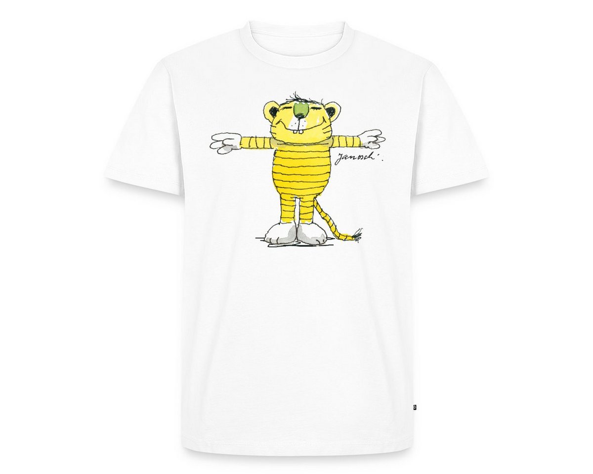 Spreadshirt T-Shirt Janosch Tiger Pose Männer Premium T-Shirt (1-tlg) von Spreadshirt