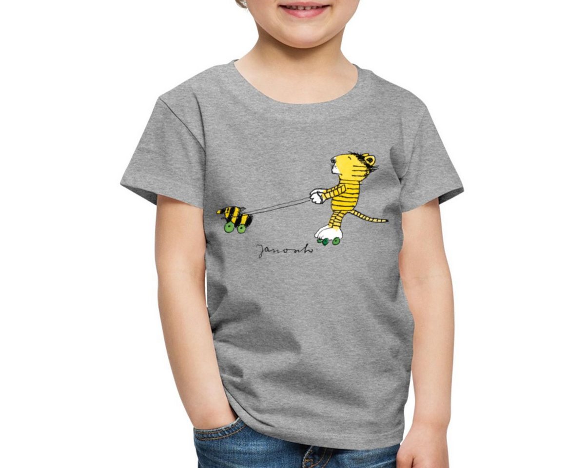 Spreadshirt T-Shirt Janosch Tiger auf Rollschuhen Kinder Premium T-Shirt (1-tlg) von Spreadshirt